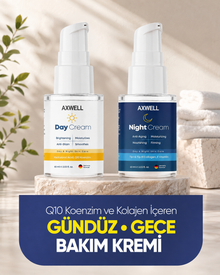 AXWELL Koenzim Ve Kolajen İçerikli Gece & Gündüz Bakım Kremi Seti
