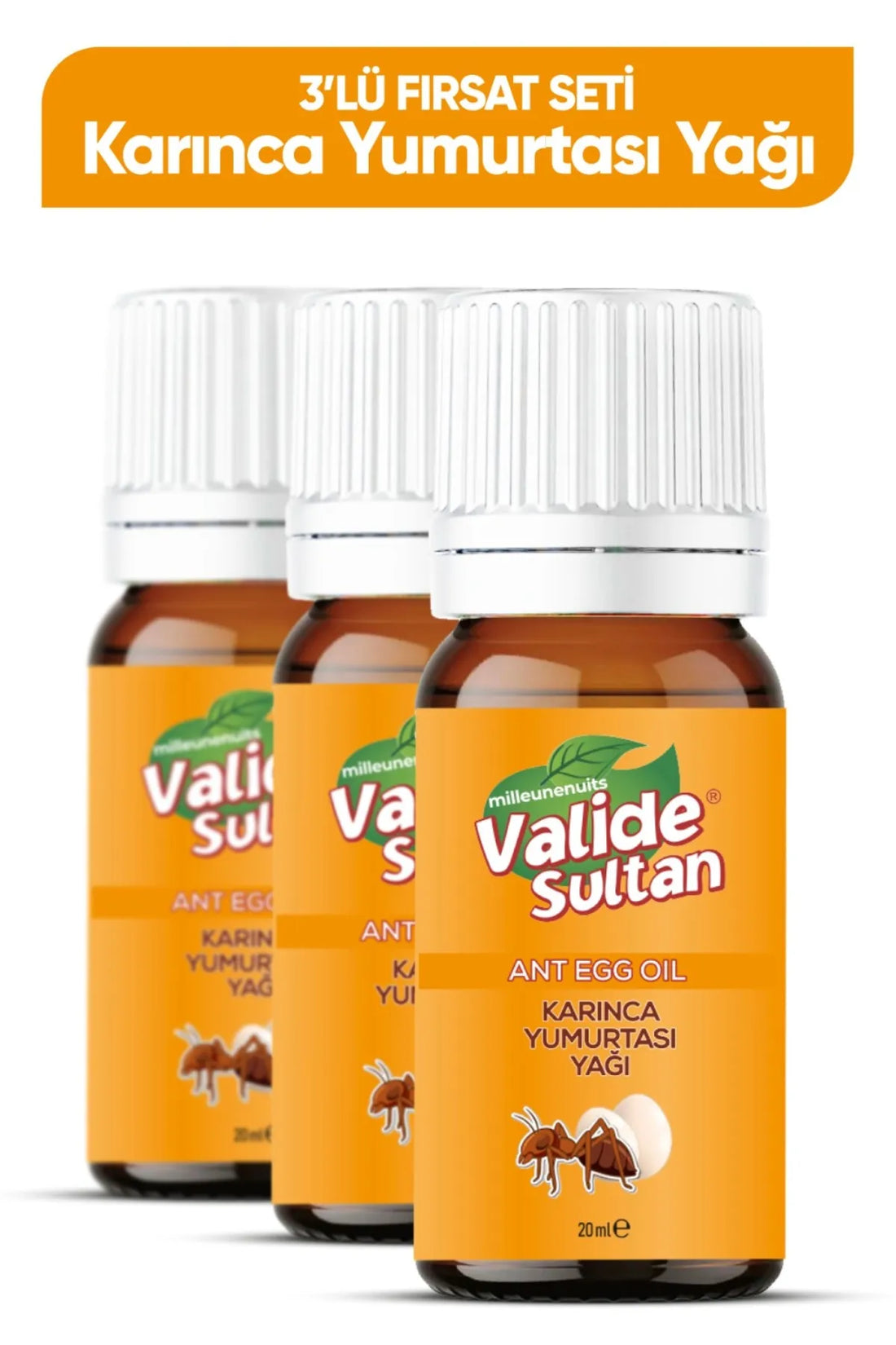 Milleunenuits Valide Sultan Tüy Azaltıcı Karınca Yumurtası Yağı 20 ML 3 Adet