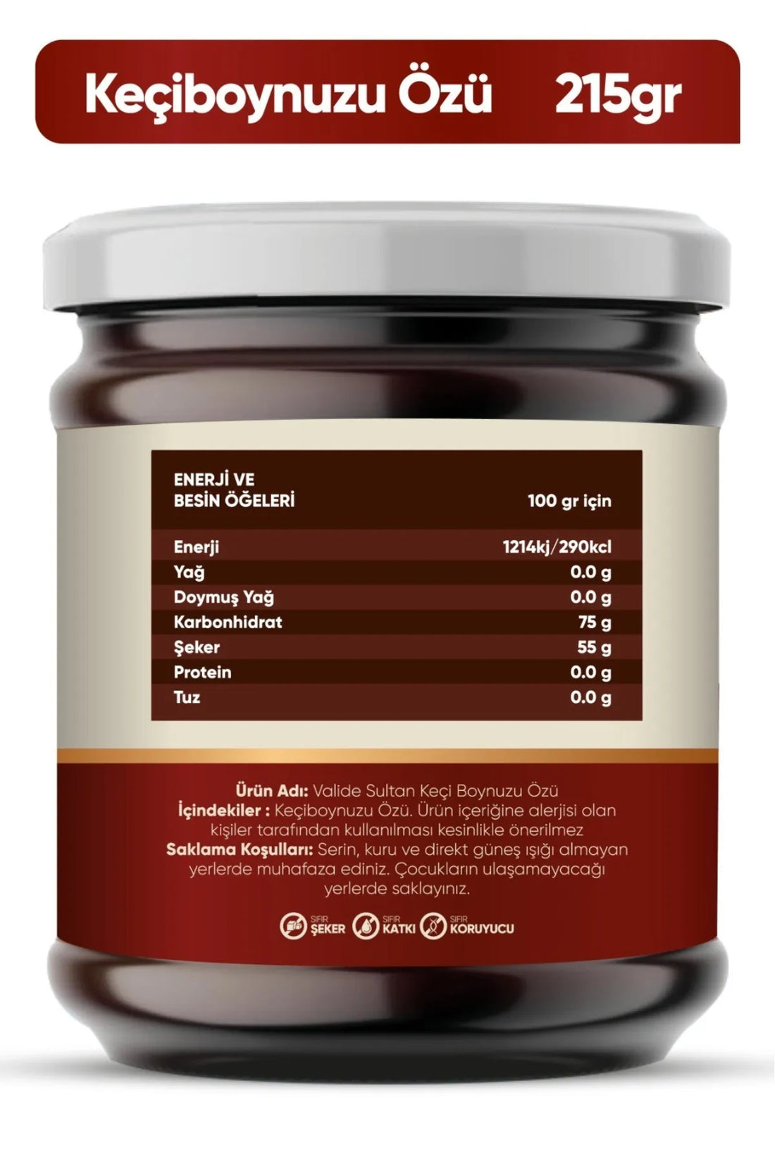 Milleunenuits Valide Sultan Doğal Keçi Boynuzu Pekmezi Özü 215 Gr