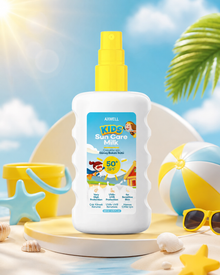 AXWELL Kids Spf50+ Çok Yüksek Koruyucu Çocuk İçin Yüz & Vücut Güneş Sütü Spreyi 200 mL