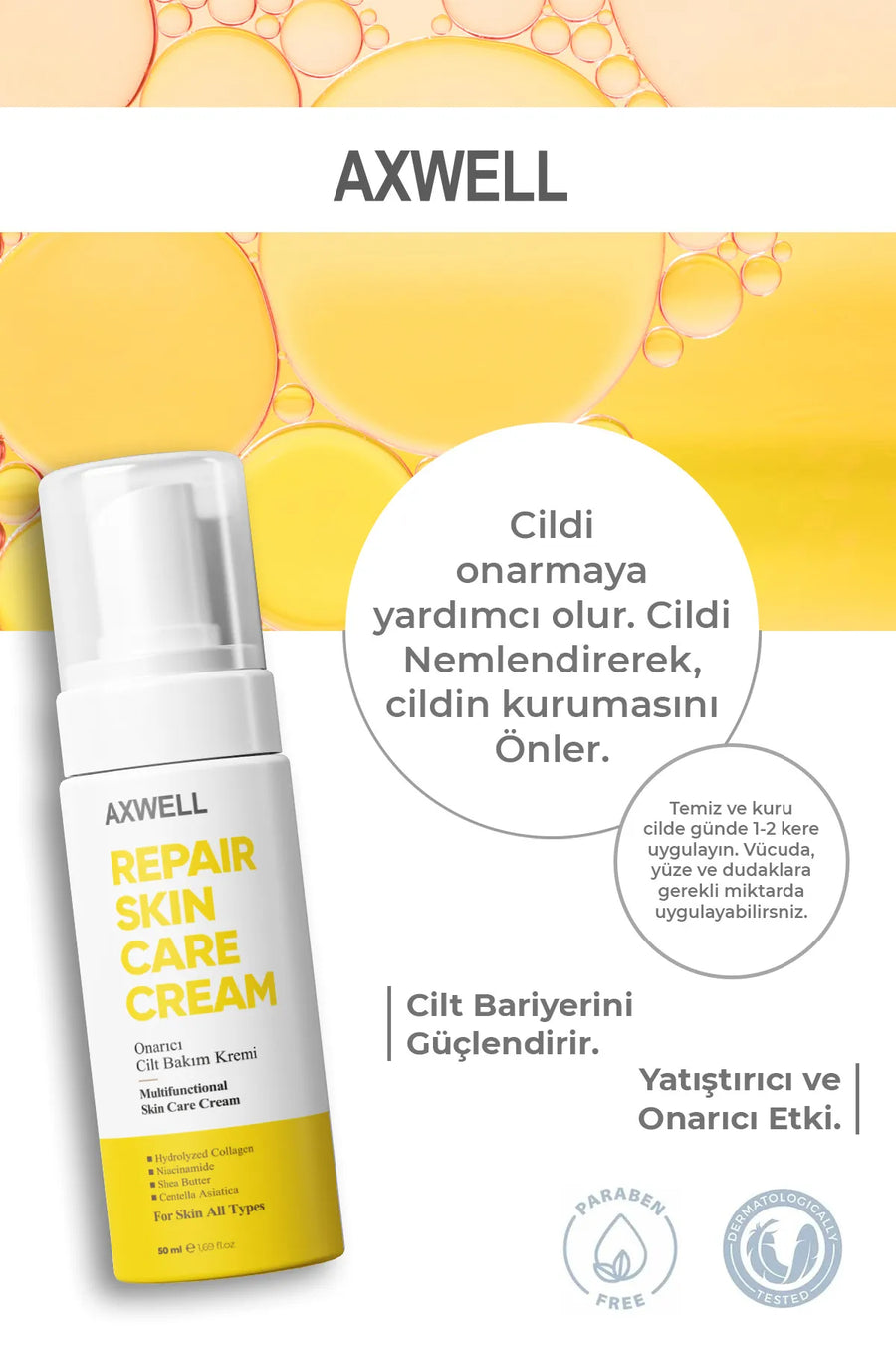 Shea Butter İçeren Yatıştırıcı Onarıcı Nemlendirici Krem 50 ml
