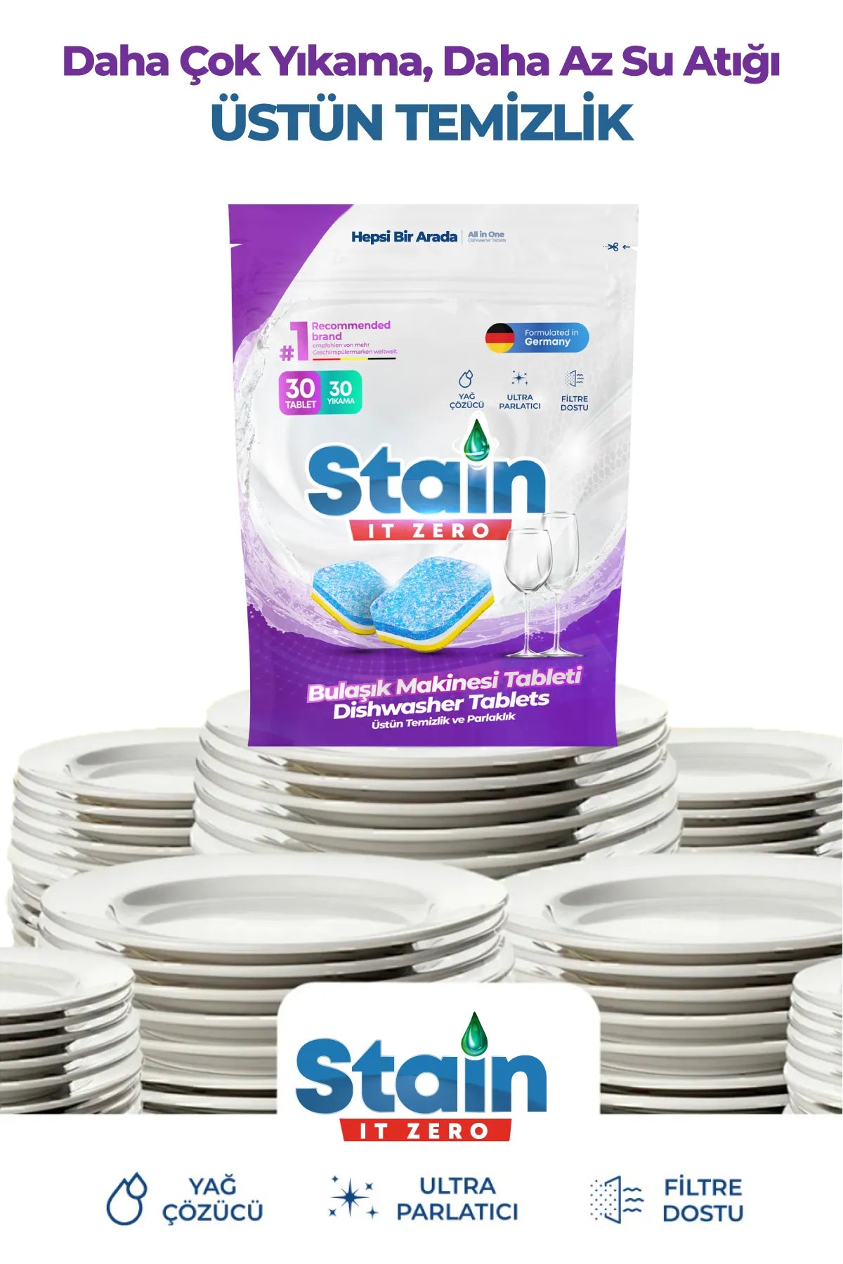 Stain it Zero Bulaşık Tableti 30 Tablet
