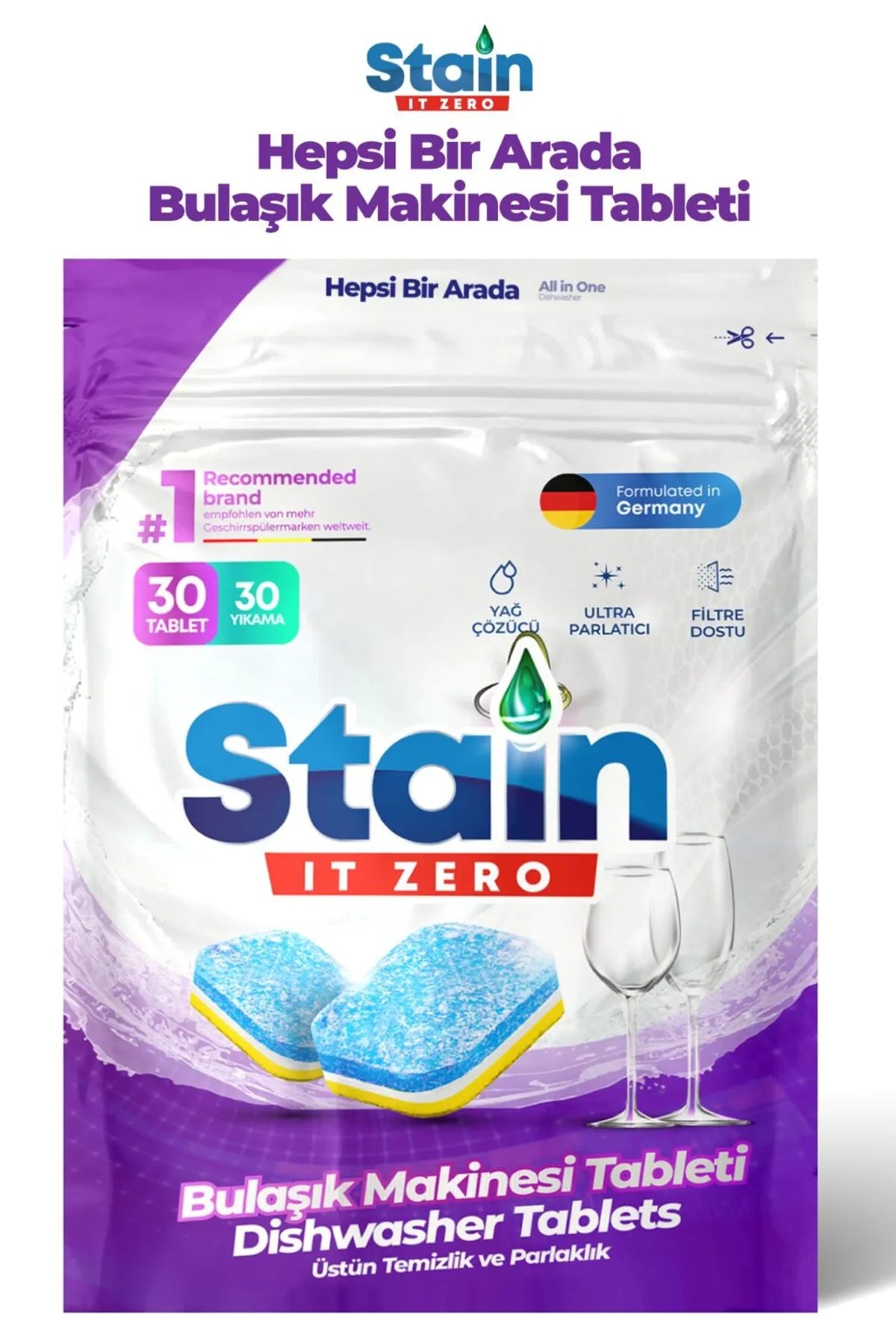 Stain it Zero Bulaşık Tableti 30 Tablet