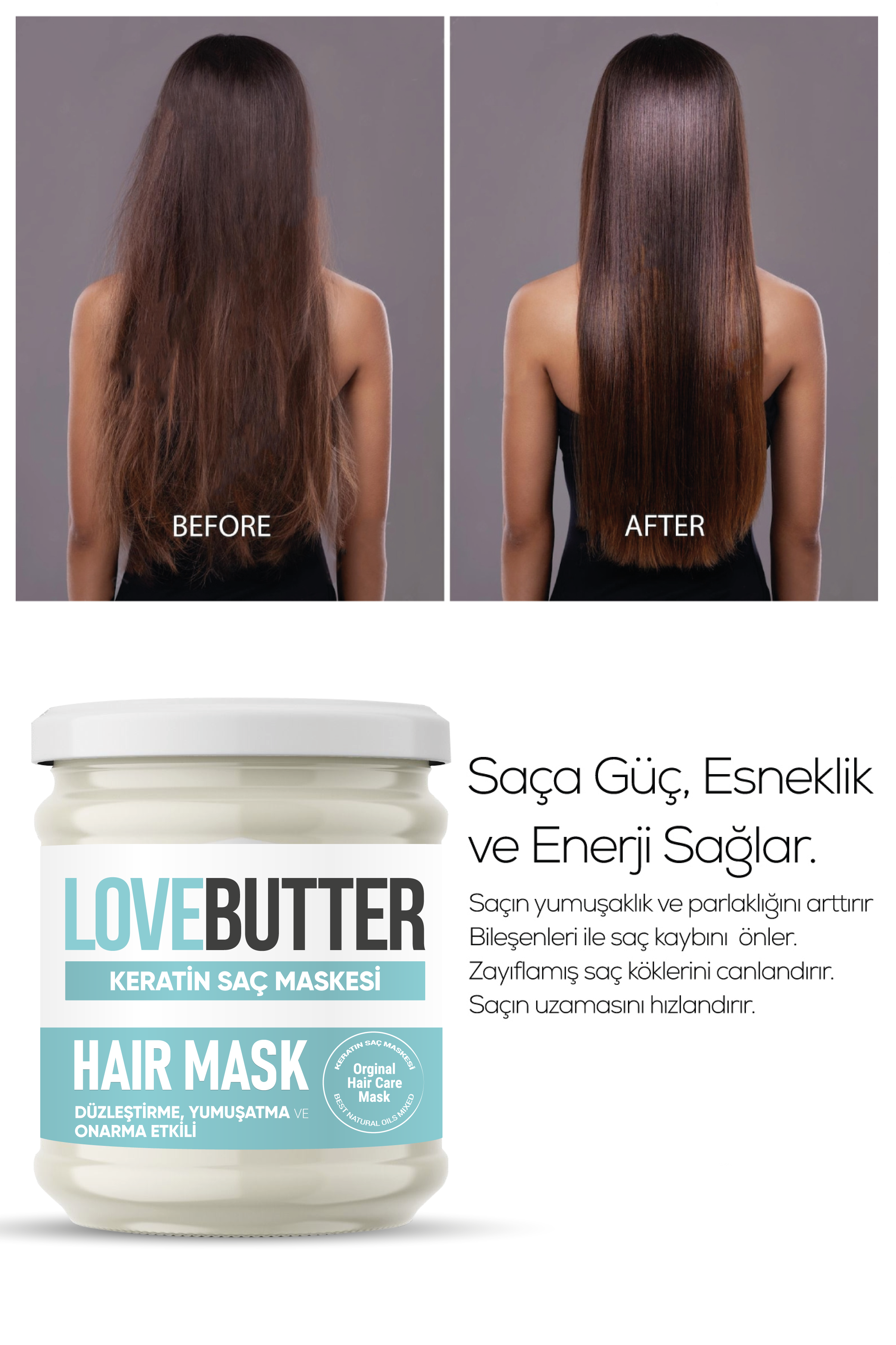 LoveButter Coconut & Vanilya Saç Maskesi 190 ml
