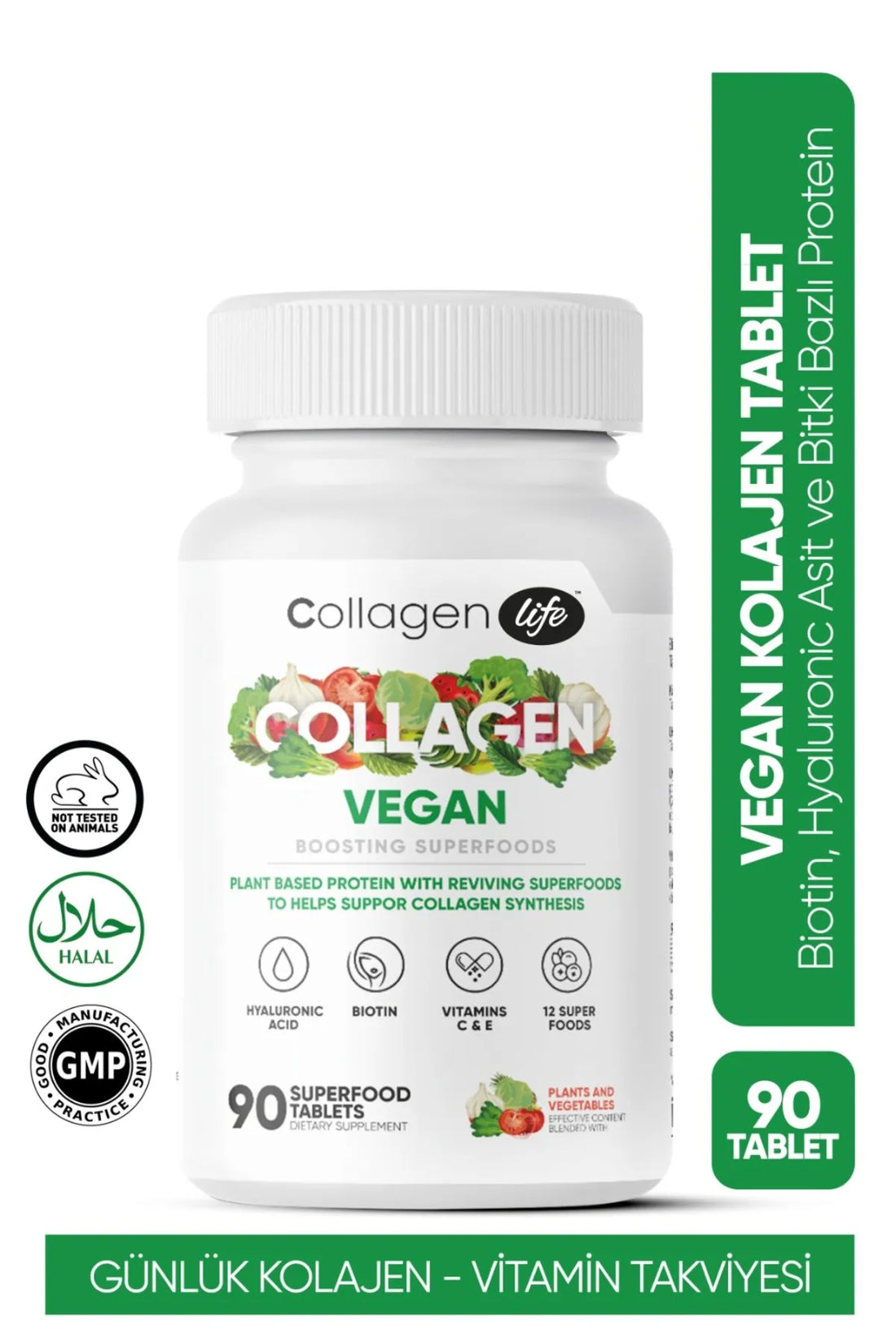 CollagenLife Vegan Kolajen 90 Tablet