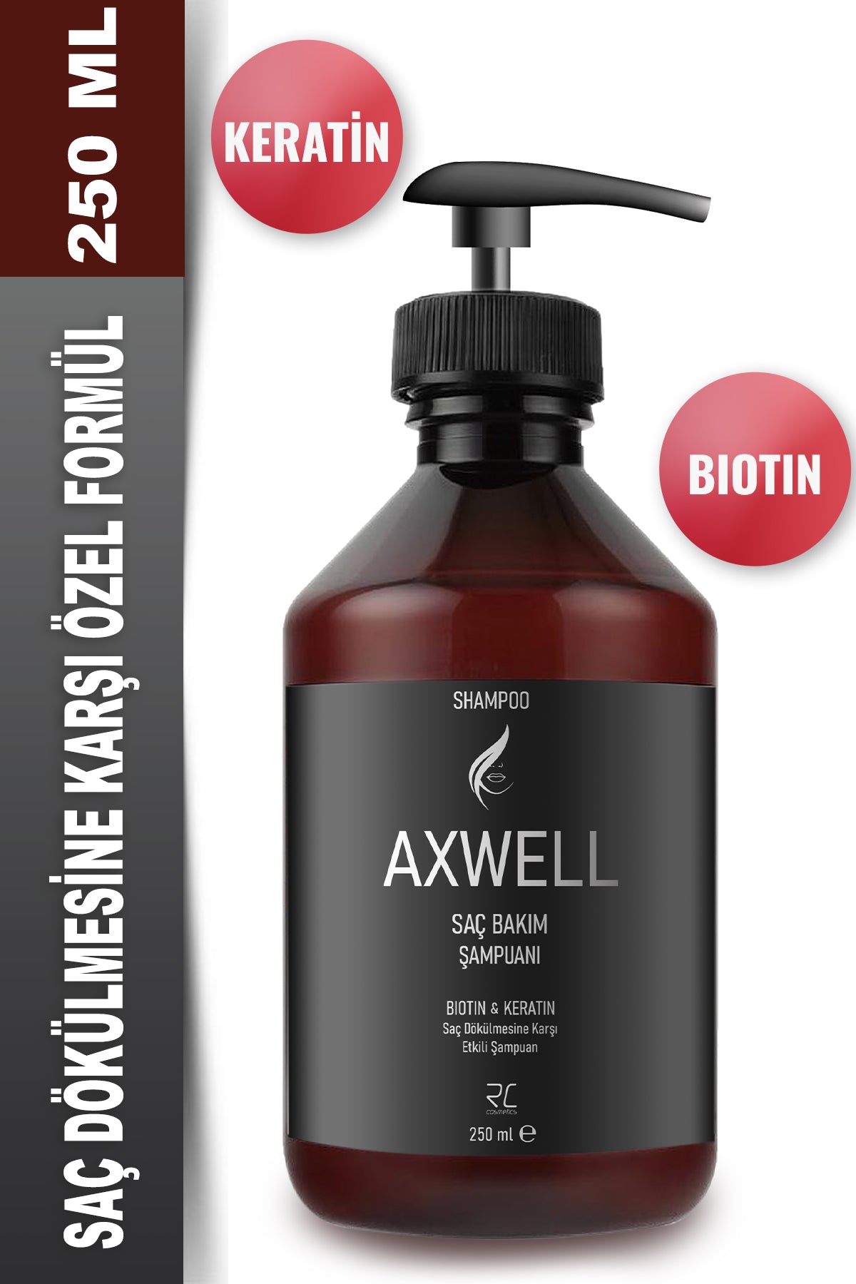 Axwell Keratin ve Biotin Saç Dökülmelerine Karşı Onarıcı Bakım Şampuanı 250 Ml