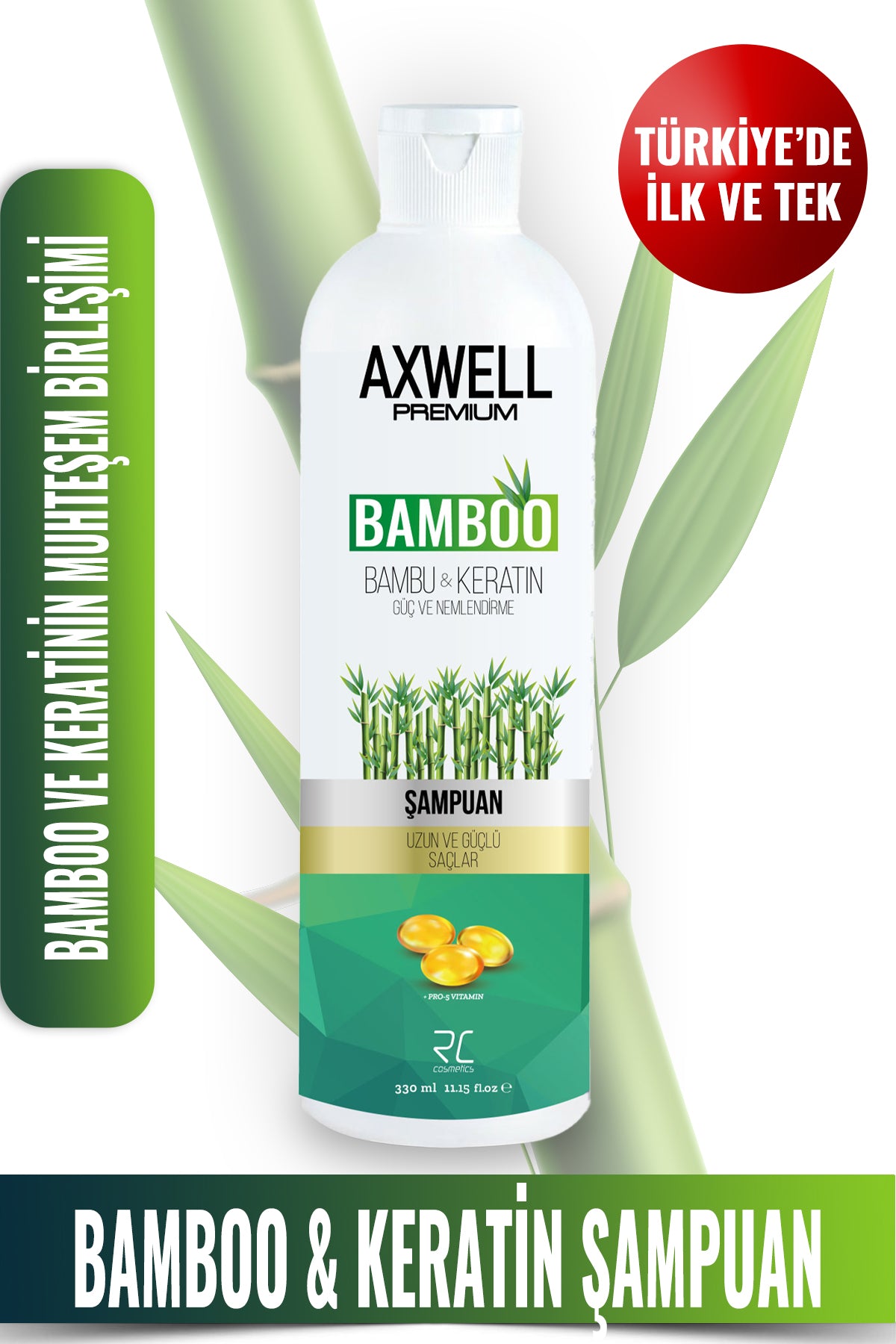 Axwell Premium Üçlü Bambu Saç Bakım Seti