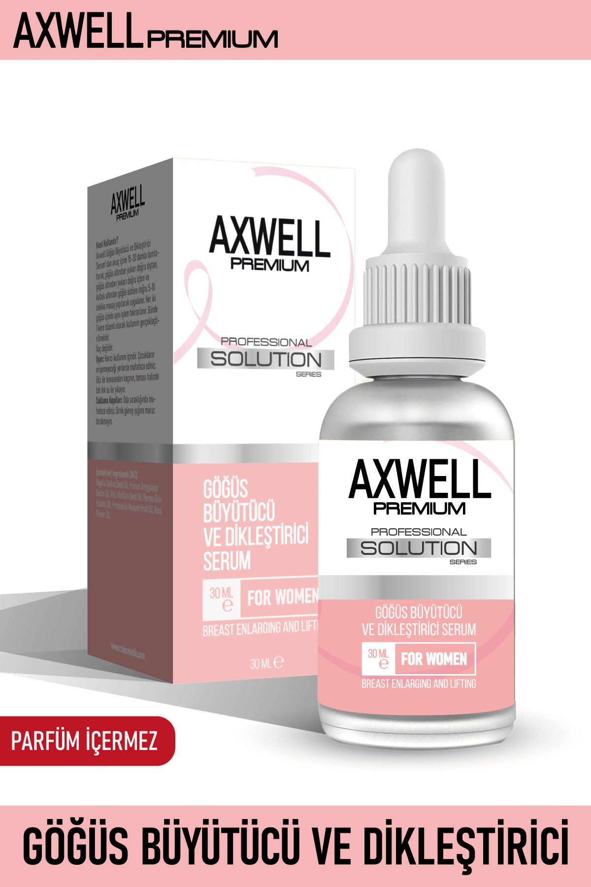 Axwell Premium Göğüs Büyütücü Ve Dikleştirici Göğüs Bakım Serumu 30ml