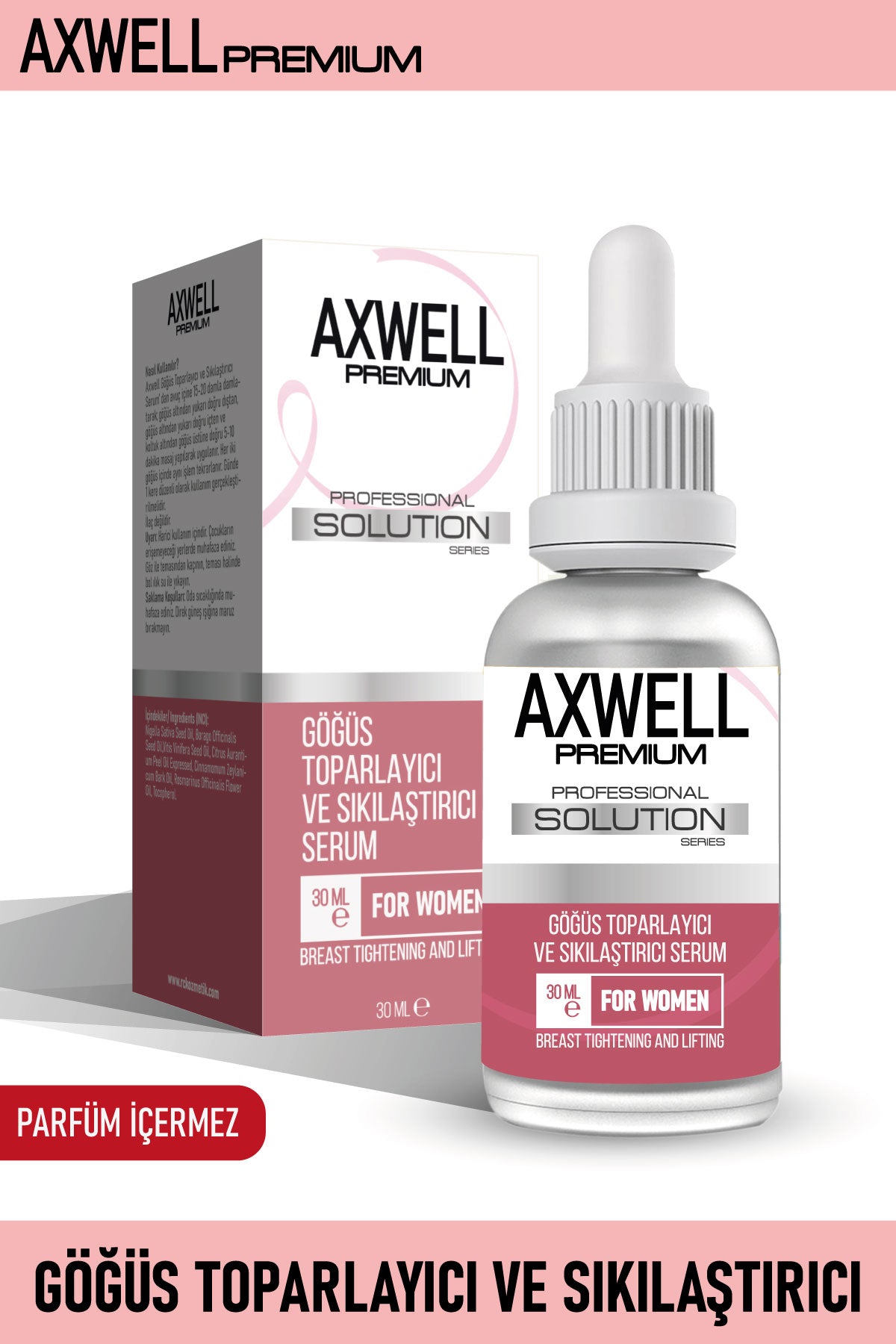 Axwell Premium Göğüs Sıkılaştırıcı Ve Toparlayıcı Göğüs Bakım Serumu 30ml