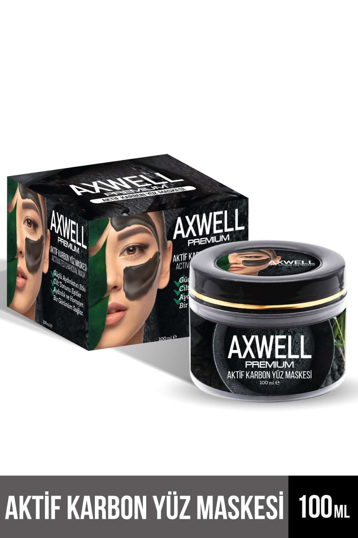 Axwell Premium Aktif Karbon Soyulabilir Arındırıcı Yüz Maskesi 100 ML