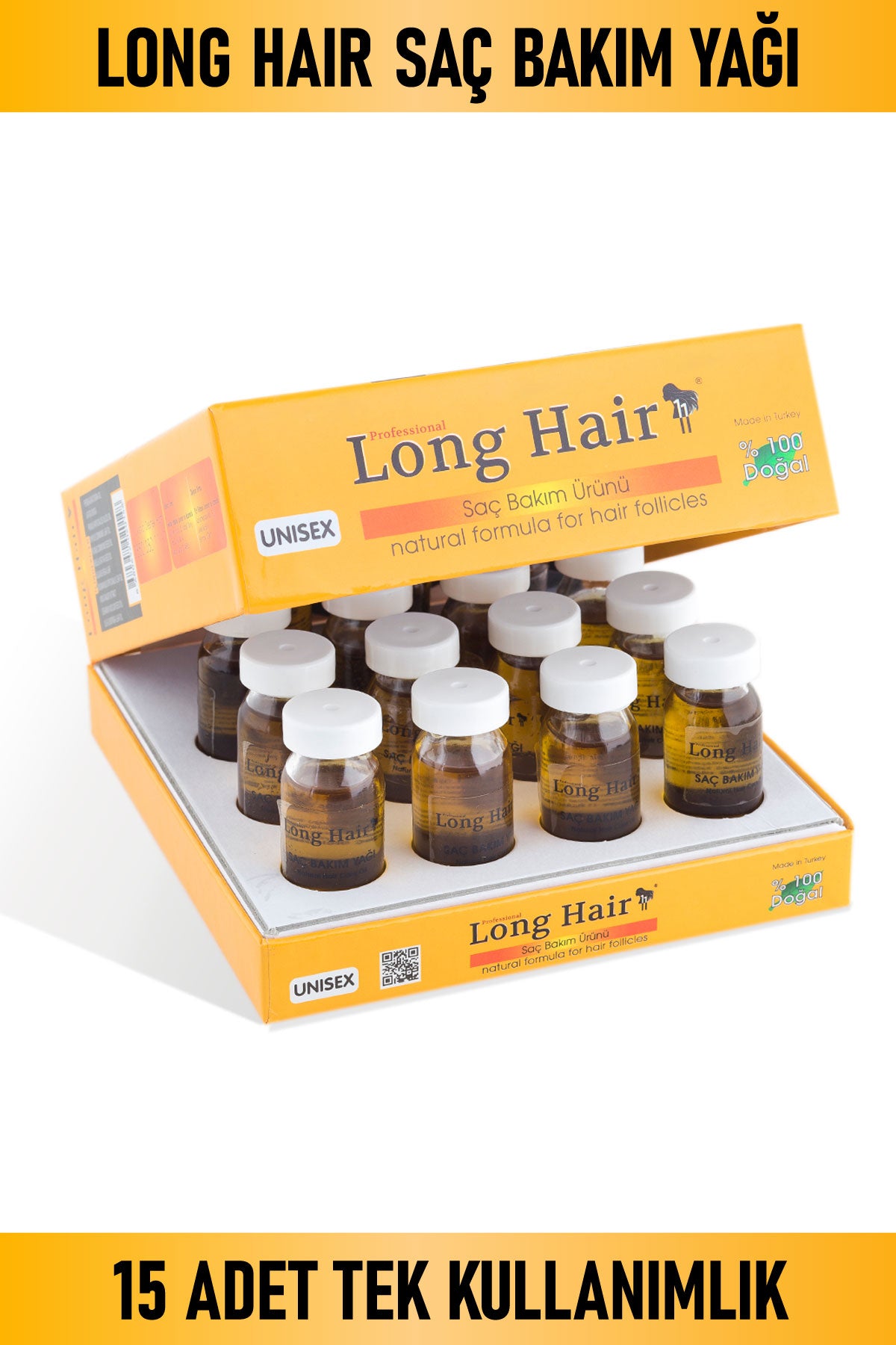 Long Hair 11 Dökülme Karşıtı- Hızlı Uzamaya Yardımcı Saç Bakım Yağı 15 Adet Tek Kullanımlık Tüp