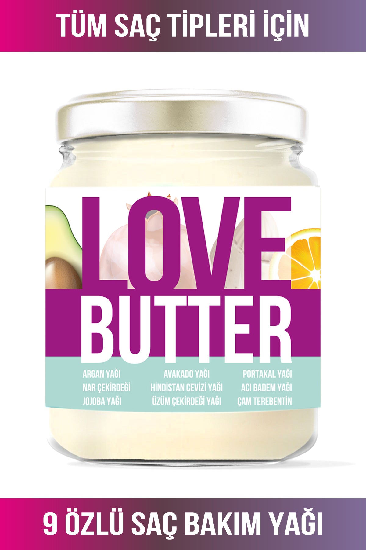 Love Butter Saç Bakım Yağı 190ml& Fruıt Butter Cilt Bakım Yağı 190ml Saç& Cilt Bakım Seti