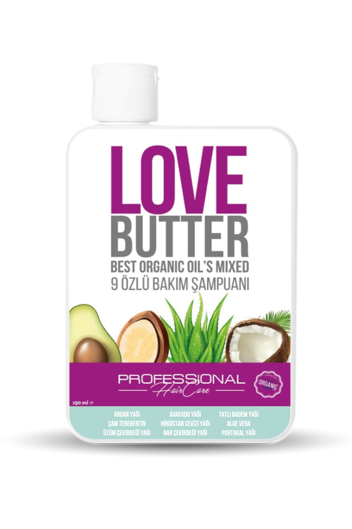 Rc Kozmetik Love Butter Premium 9 Özlü Saç Besleyici Komple Saç Bakım Şampuanı 150 Ml
