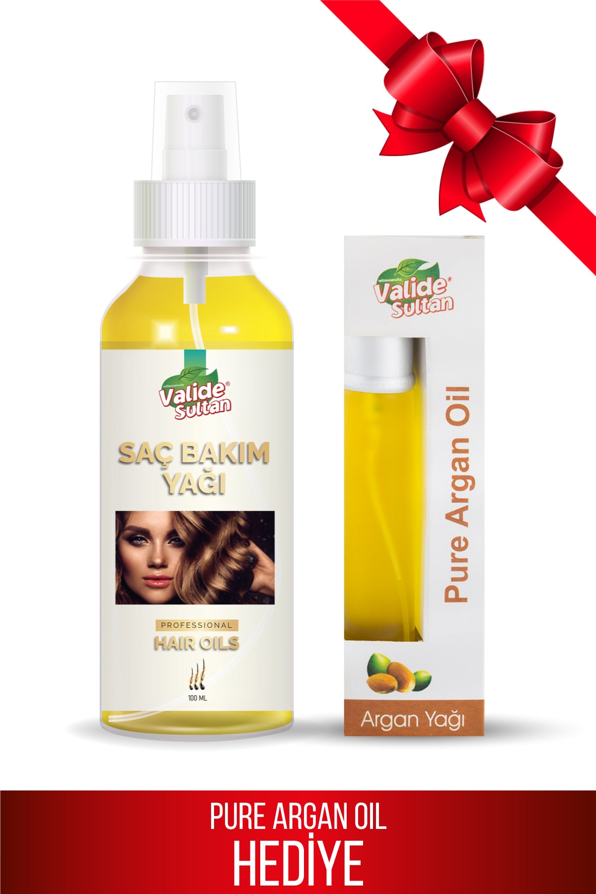 Milleunenuits Valide Sultan Aşırı Yıpranmış Saçlar İçin Bakım Yağı 100 ml ve Argan Saç Bakım Yağı